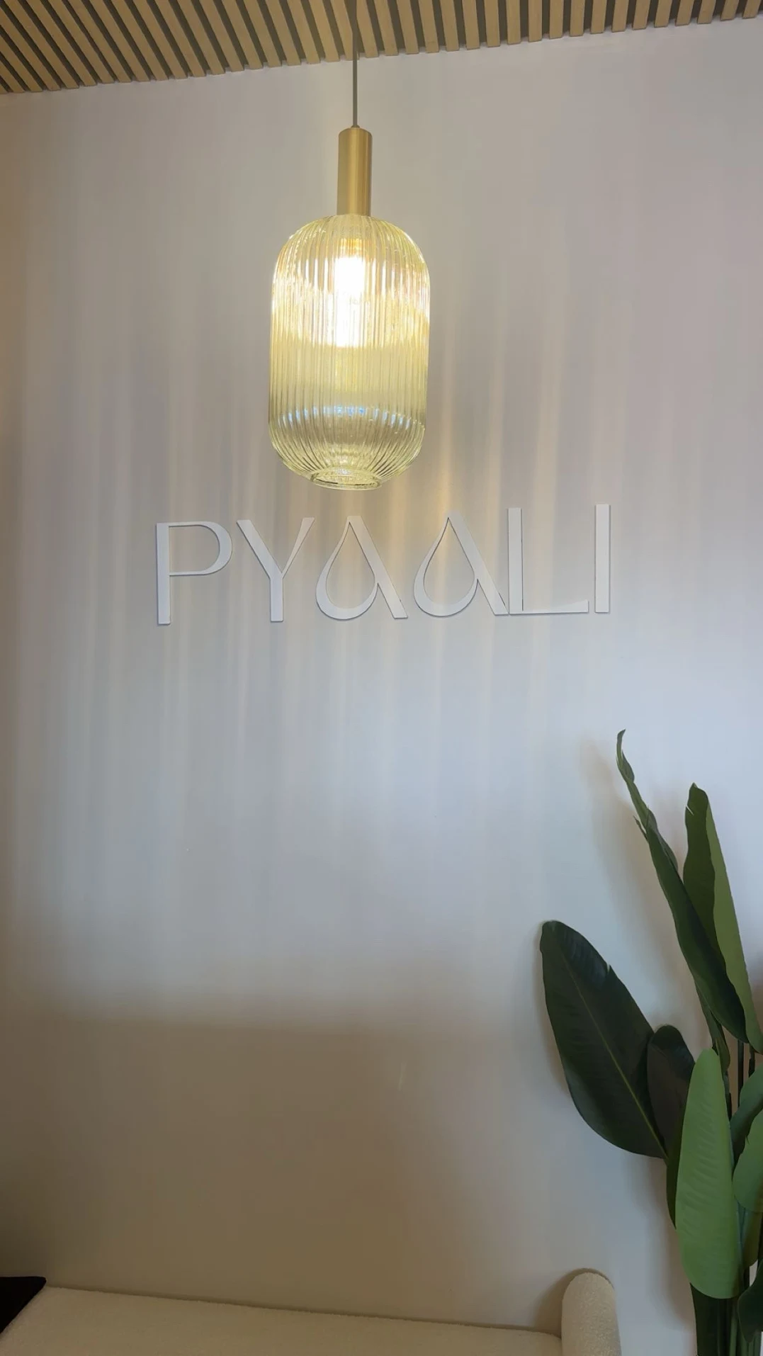 The Pyaali by Jaan wall lettering inside the cafe